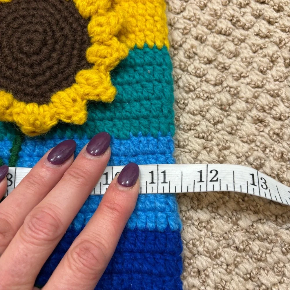 Sunflower Knit Rainbow Tote Bag Fantastic‎ Condition